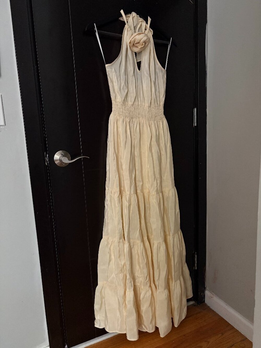 Sandro Floral Neck Maxi Dress